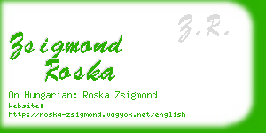 zsigmond roska business card